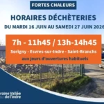 🌡️𝐃𝐄𝐂𝐇𝐄𝐓𝐄𝐑𝐈𝐄𝐒 𝐂𝐂𝐓𝐕𝐈 Horaires Fortes chaleurs
