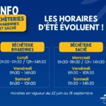 Canicule Changement Horaires Déchèteries Saché-Rivarennes